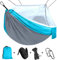 XCC GCX- Bewegliche im Freien Hängematte Fallschirm Stoff Hängematten for Backpacking Reise Camping, Doppelzimmer Einzel Garten Hängematten Sicherheit (Color : Gray/SkyBlue)