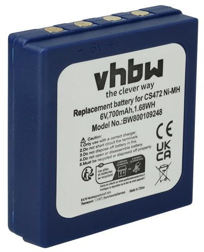 vhbw Akku kompatibel mit Abitron TGB, TGA Funkgerät, Walkie Talkie (700 mAh, 6 V, NiMH)