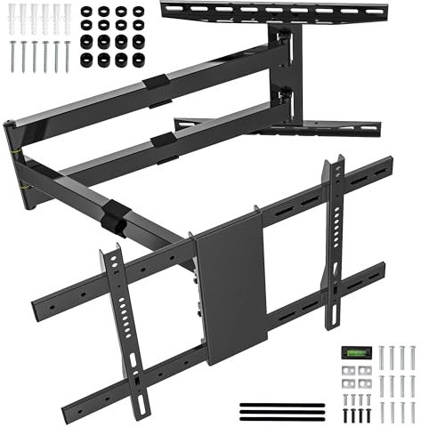 1200mm Wandabstand, Tv Wandhalterung, Langer Schwenkarm, Neigen, Schwenken, Rotieren, Ausziehen, 32-80 Zoll LCD/LED/OLED Fernseher 50 kg Tragkraft VESA 600x400mm Tv-Halterung