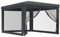 vidaXL Partyzelt mit 4 Mesh-Seitenwänden Gartenzelt Festzelt Pavillon Zelt Gartenpavillon Gazebo Gartenlaube Bierzelt Faltzelt Camping Anthrazit 3x4 m HDPE