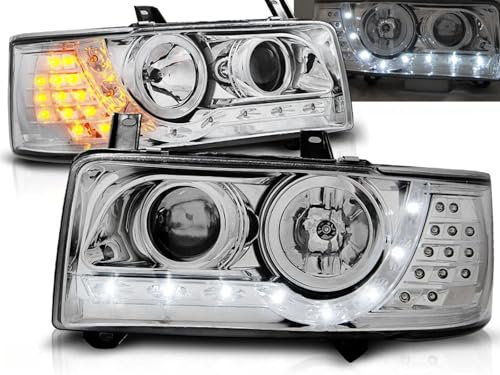Tuning-Tec Led Scheinwerfer in chrom kurzer Vorderwagen für VW T4 Bus 1990-2003