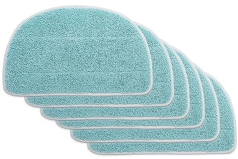 Supremery 6er Set Ersatzpads kompatibel mit Leifheit CleanTenso Power 2.0, Dampfbesen Wischbezug, Dampfmop Ersatz mit Klettunterseite, Ersatztücher für CleanTenso Power
