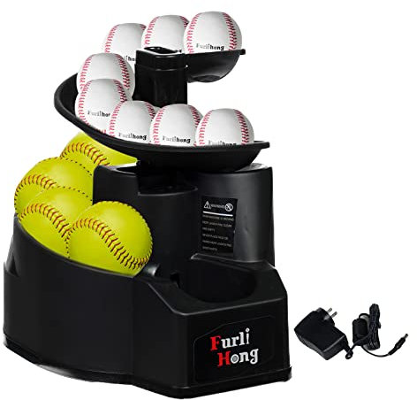 Furlihong Unisex-Erwachsene 6902BHA Baseball-Pitching-Maschine, Schwarz, Medium