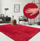 the carpet Relax Moderner Flauschiger Kurzflor Teppich, Anti-Rutsch Unterseite, Waschbar bis 30 Grad, Super Soft, Felloptik, Rot, 140 x 200 cm