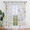 Hiseng Voile Vorhänge mit Ösen Durchsichtig Halbtransparent Ösenvorhang für Kinder Fenster Wohnzimmer Schlafzimmer Moderne und Elegante Transparent Gardine 2er Set (132x213cm,Sterne Mond)