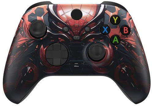eXtremeRate Placa Frontal para Xbox Series X S Mando Carcasa Protector Funda Delantera Reemplazo Kit Cubierta Cover Shell para Xbox Series S X Control-No Incluye Mando(Armadura de Araña)