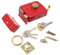 ZONADAH Traditional Nightlatch with Chain Door Heavy Duty Dead Bolt Lock Red Security Lock with Keys Exterior Door Lock Security Anti-Theft Lock Multiple Insurance Lock
