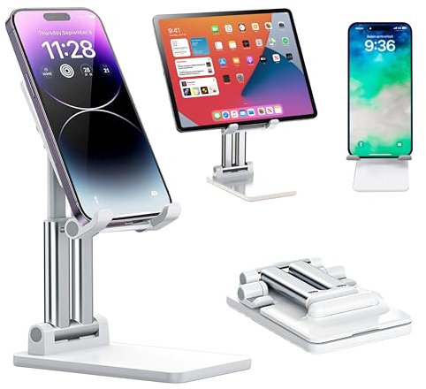 Moreik Soporte Móvil Plegable para Mesa y Escritorio, Apoya Smartphone, Sujeta Tablet, Base para Móviles y Tablets, Accesorio de Soporte para Teléfono