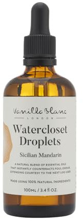 Vanilla Blanc - Gocce di mandarino siciliano nell'armadio, elimina i cattivi odori, alternativa naturale al 100% ai deodoranti e agli spray, formula ecologica, 100 ml
