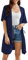 GRACE KARIN Damen Boho Gestrickte Cardigan Strand Lange Bolero Kurzarm Sommer Cardigan mit Bindegürtel Blumen Pareos für Strandkleider Urlaub Dunkelblau S