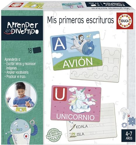 Educa - Mis primeras Escrituras | Aprendizaje de la Escritura y Trazo de Las Letras. Relación de Palabras, cenefas y Trazos Regulares. A Partir de 4 5 6 años (20112)