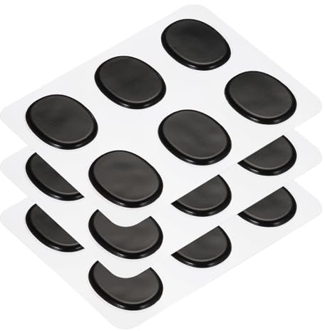 QUARKZMAN 18 Stück Trommel-Dämpfer Gel-Pads Silikon-Stummschaltungs-Pads Trommel-Dämpfer Moon Gels Schwarz 30x25x3mm für Drums Becken Klangkontrolle