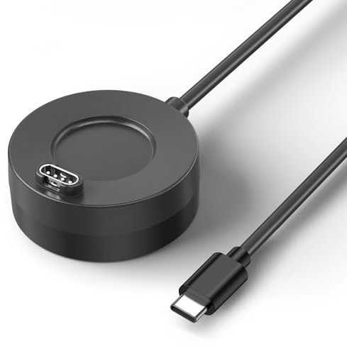 Oumida Ladekabel für Garmin Venu/Venu 2 Plus/Venu Sq/Venu Sq 2 Music/Vivoactive 3 Ladegerät, USB-C Daten Sync Kabel für Garmin Fenix 7/Fenix 6/Fenix 5 (Schwarz)