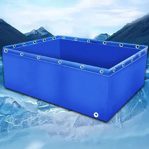 Stagno di pesce in tela pieghevole portatile con rivestimento in PVC resistente Tarp piscina di stoccaggio dell'acqua per uso esterno 2 m impermeabile temporaneo serbatoio di tenuta
