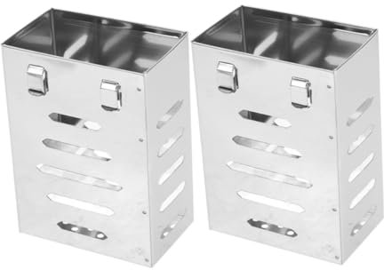 PRETYZOOM 2 Pcs Cage À Baguettes En Acier Inoxydable Plateau D'Évier Ustensiles De Cuisine Ustensiles Plateau À Ustensiles Support Suspendu Baguettes Tentures Murales Panier À Baguettes