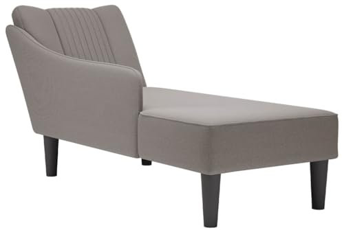 Myheimly Chaiselongue mit Rechter Armlehne Stoff Taupe