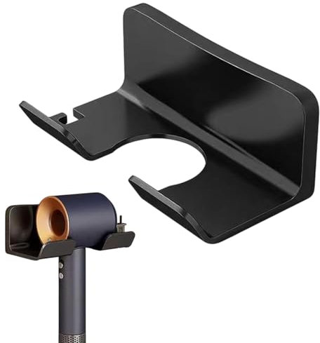 POHOVE Föhn Halterung,Fönhalter Ohne Bohren,Haartrockner Halterung Föhnhalter Wand Ohne Bohren,Haartrocknerständer für Badezimmer, geeignet für die meisten Haartrockner,Einfache Installation