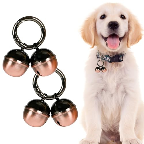 Extra Loud Cat & Dog Bell for Collar, Pet Tracker & Falconry, Durable Brass Collar Charms with Swivel Lobster Clasp