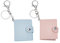NICENEEDED 2 Mini Album Photo en Cuir PU avec Porte Clés Porte Clés pour Petit Livre Photo Album Photo Scrapbooking Pochettes Porte Clés avec Porte Clés pour Porte Cartes