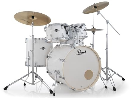 Pearl Export 5 Piece Drum Set Pure White - Hardware And Sabian Cymbals (EXX725SNPX/C33)