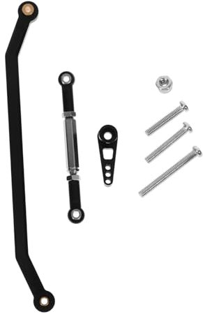 IMIKEYA 1 Satz Rc-auto-upgrade Der Lenkstange Verbindungsstange Lenkgestänge Lenkung Teile Verknüpfung Zubehör Wellen Achsen Simulationslenkstange Metall Black