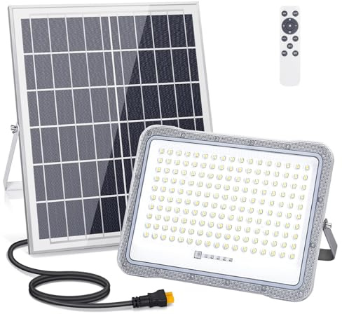 Foco - foco LED solar de 200W, 2000lm y 6500K, ideal para iluminación exterior eficiente y de bajo consumo energético.*