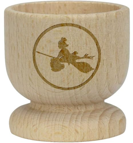 'Anime Witch Silhouette' Wooden Egg Cup (EC00028945)