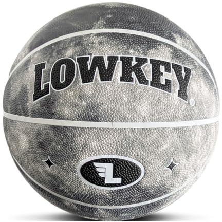 Lowkey Basketball Indoor & Outdoor Größe 7 | Design Basketball | Anti-Rutsch Beschichtung & Erstklassiger Grip Ball im Melon & Moon & Ice Pop Design