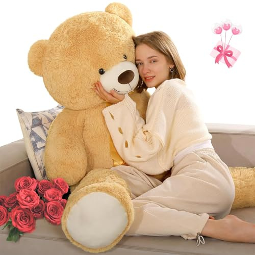 MorisMos 2026, 150cm riesen teddys als Valentinstag deko, großer teddybär XXL Kuscheltier für Kinder Freundin Frauen mädchen