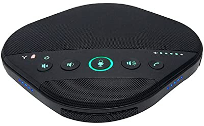 AUBEST Webcam, Wireless Conference Speaker With True Wireless Stereo, Built In Mic, Aux & Upto 7hrs Of Playtime (Black)