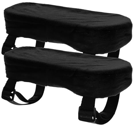 Operitacx 2pcs Black Armrest Cushion Pads for Office and Home Chairs, Ergonomic Chair Cushion with Enhanced Comfort and Mobility, Soft Cotton and Pp Material Arm Rest Pads Suitable