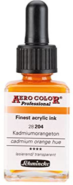 Schmincke - AERO COLOR® Professional, Kadmiumorangeton, 28 ml, 28 204 023, feinst-flüssige, farbstarke Acrylfarbe für Acrylmalerei, Airbrush, Mixed Media