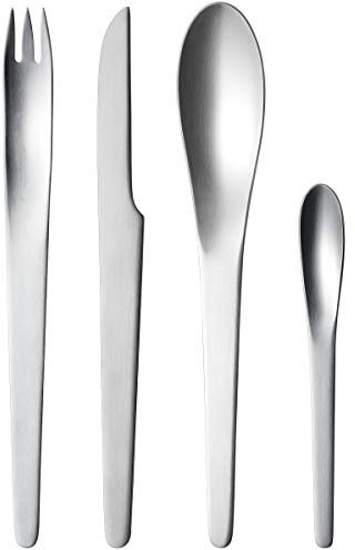 Georg Jensen GJ 106086 Besteck Set Matt, 4 Stück, Edelstahl, stainless steel, 4,2 x 24,5 x 26,4 cm