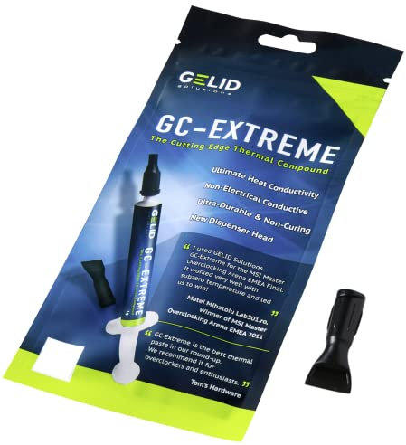 GELID Solutions GC-Extreme 1g avec outillage - Pâte conductrice thermique pour dissipateur de chaleur | Conductivité thermique maximale | Application facile | 8.5W/mK