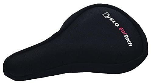 Manufacturas GES Unisex Erwachsene Velo Gel-Tech Schmal Sattelbezug - Schwarz, Einheitsgröße