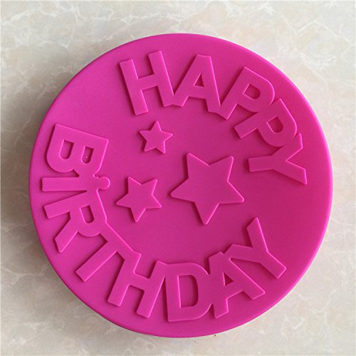 LC Happy Birthday E020 Silikon-Muffinförmchen, handgefertigte Seife, Kekse, Schokolade, Eis, Kuchen, Backform