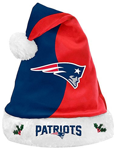 Forever Collectibles New England Patriots 2017 NFL Basic Logo Plush Christmas Santa Hat
