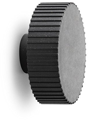 Normann Copenhagen Chip Wandhalterung, Holzfaser, Polypropylen, schwarz, Höhe: 4 cm, Durchmesser: 8,1 cm