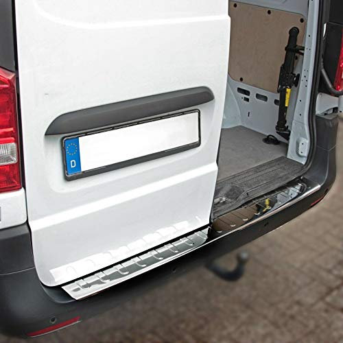Ladekantenschutz Edelstahl CHROM kompatibel für MERCEDES VITO, V-KLASSE W447 | mit Abkantung | premium Qualität von RECAMBO