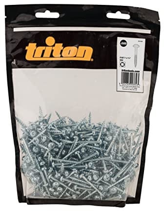 Triton 693383 Vis en acier orangé pour perçages dissimulés, fausse rondelle, pas fin 500 numéro, Silvère, 7 x 1-1/4