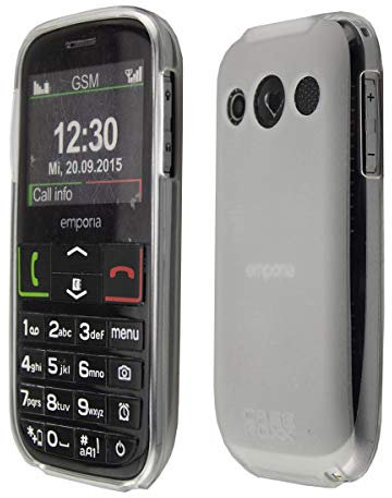 caseroxx Schutzhülle für Emporia Euphoria V50 / Active V50 4G in transparent – Flexibles TPU-Case aus stoßfestem Gummi, passgenaue Handy-Tasche mit Kantenschutz & rutschfestem Grip