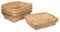 Ehc 5 X Wicker Wood Natural Gift Basket Storage Hamper Display Tray, 37.5 (L) X 27.5 (W) X 7.5 (H) cm