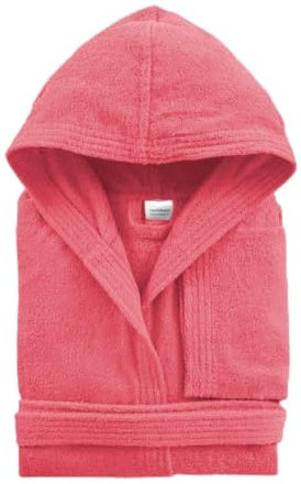 Morbidissimi Accappatoio Spugna Adulto Con Cappuccio, Cinturino e 2 Tasche, Accappatoi Uomo Donna in Spugna Morbida 400 gr/mq Puro Cotone V820 (Accappatoio Fucsia, 3XL)
