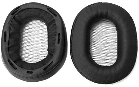 chenpaif Ohrpolster, Ersatz-Ohrpolster Ohrenschützenkissen für Sony MDR-1R MK2 1RBT 1ADAC MDR-1A 1ABT Protein Weicheres Leder Ohrpolster Kopfhörer Schwarz
