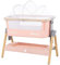 Culla 2in1 next-to-me NANNA wood e tessuto melange per bambini (rosa)
