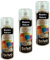 Lot de 3 bombes de peinture, spray Vernis Incolore, Mat, Satin, Brillant, Intérieur et Extérieur, 400 ml, de MadeInNature (Vernis Satin 180404 lot de 3)
