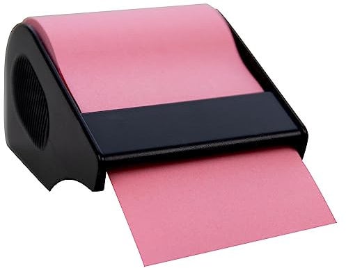 RNKVERLAG CT1831 - Haftnotiz Rolle im Abroller, 60 mm x 10 m, nachfüllbar, pastellpink, 1 Stück