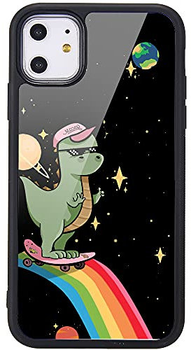 MAYCARI for iPhone 11 Pro Case Starry Dinosaur Pattern Design Hard Back Case with Soft TPU Bumper for Girls Children Women Protective Phone Case for iPhone 11 Pro