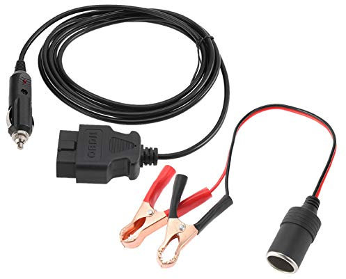 OBDII-Stromversorgungskabel OBD2-FahrzeuOBD II Fahrzeug ECU Notfall 12V Stromversorgungskabel Speicherschoner mit Clip