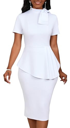 PerZeal Damen Classic Überwurf für Schwimmbekleidung | Dehnbare schmale Passform, Rüschenschößchen-Taille, elegante Bleistift-Silhouette, bescheidene kurze Ärmel